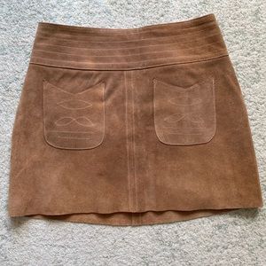 Free people suede mini skirt